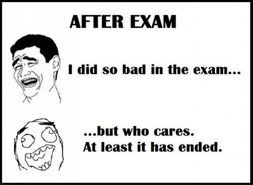 after exam facebook meme